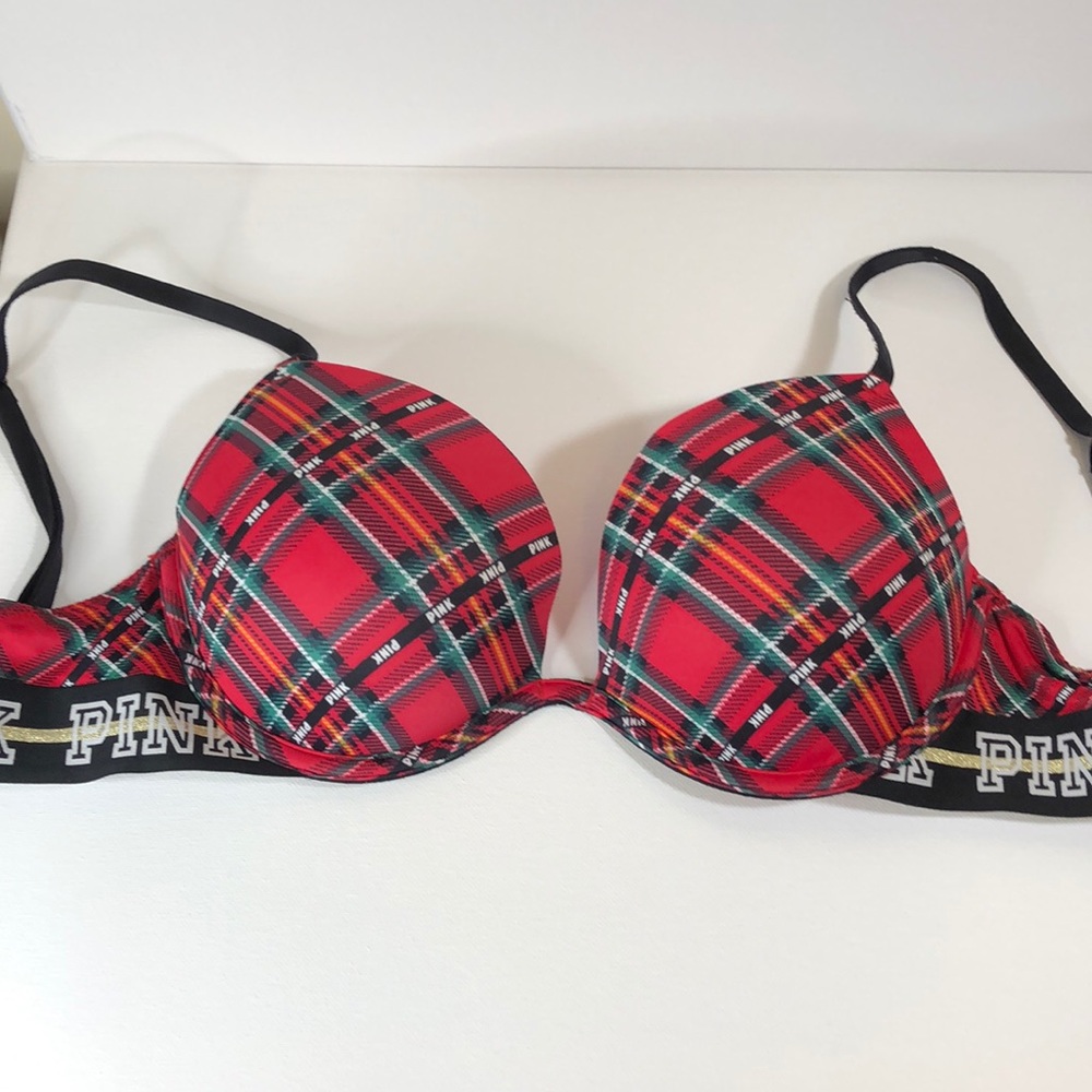 Victoria’s Secret PINK Super-Push Plaid Bra